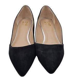 Mix No. 6 Women’s Rowland Pointed Toe Flats – Size 10W, Black, EUC